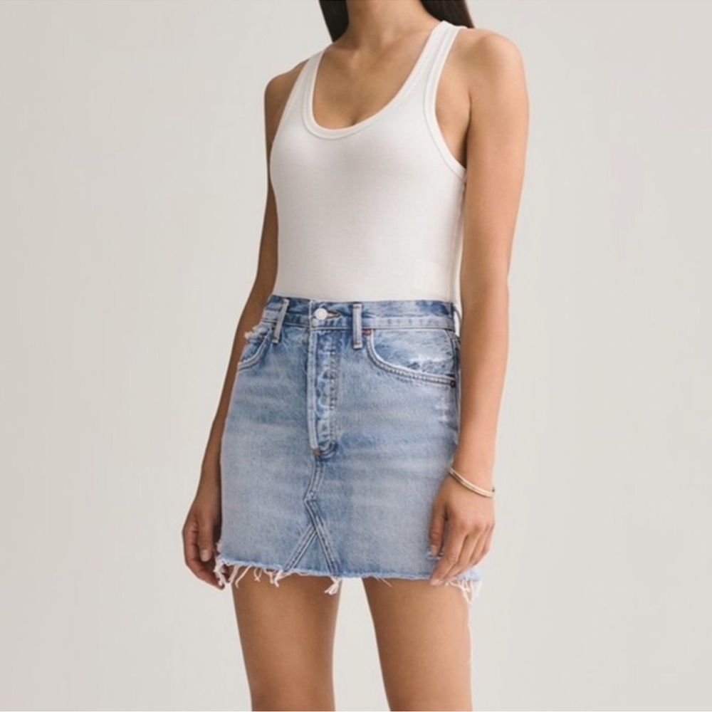 Agolde parker denim skirt size 26
